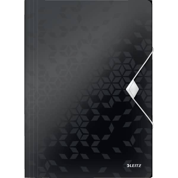 Eckspannermappe Wow A4 PP schwarz