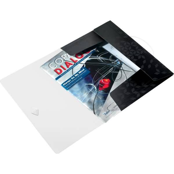 Eckspannermappe Wow A4 PP schwarz