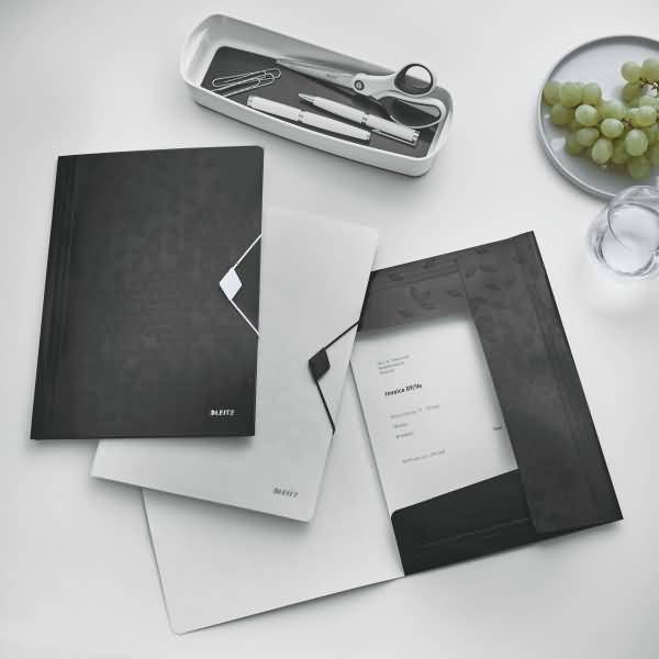 Eckspannermappe Wow A4 PP schwarz