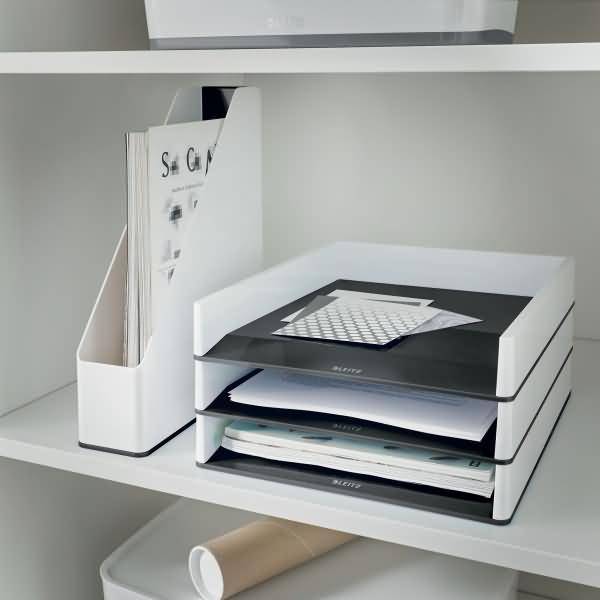 Briefkorb Wow Duo Colour A4 Polystyrol weiß/schwarz