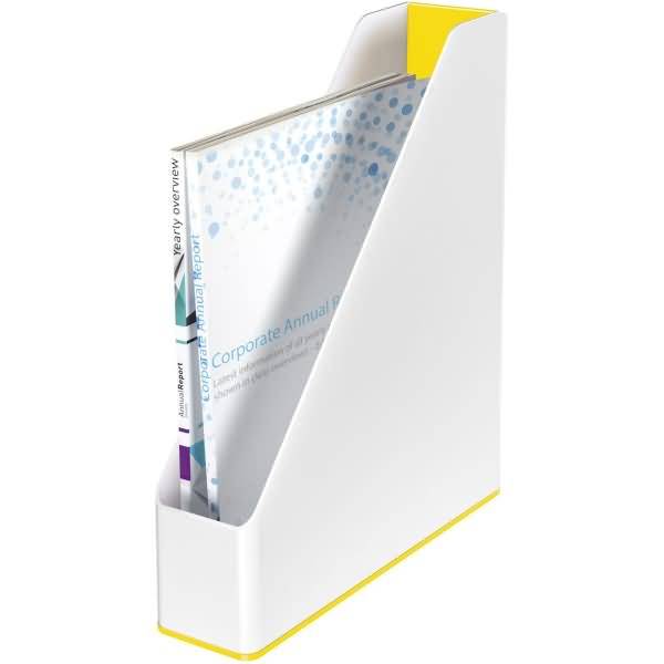 Stehsammler Wow Duo Colour A4 Polystyren weiß/gelb