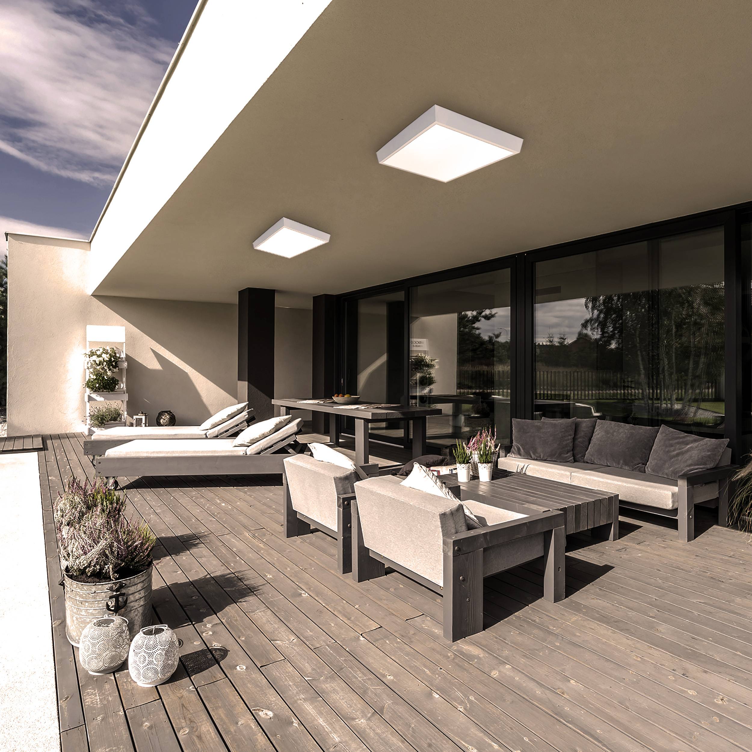 LED Außendeckenleuchte IP54 "MIO" s:27cm