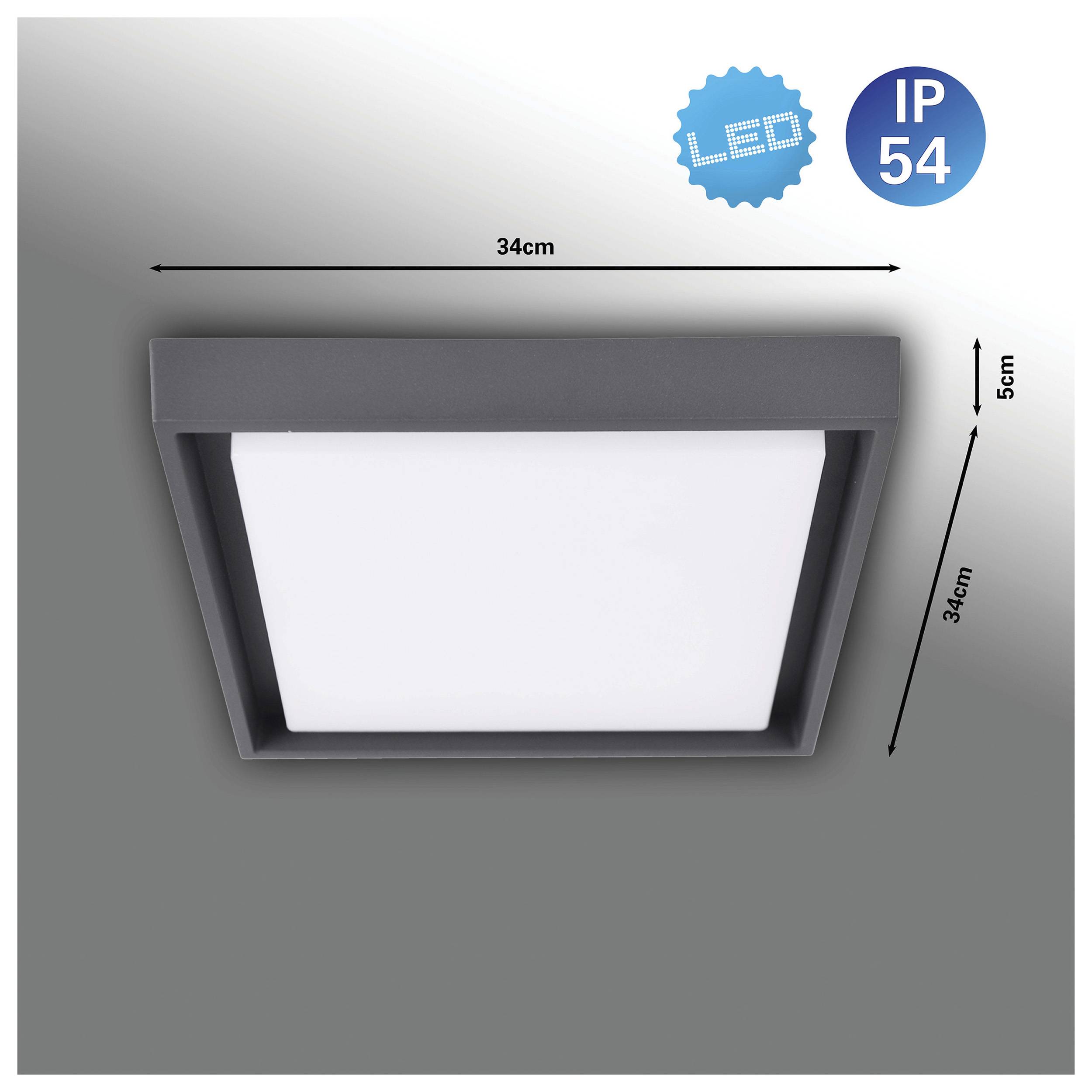 LED Außendeckenleuchte IP54 "MIO" s:34cm