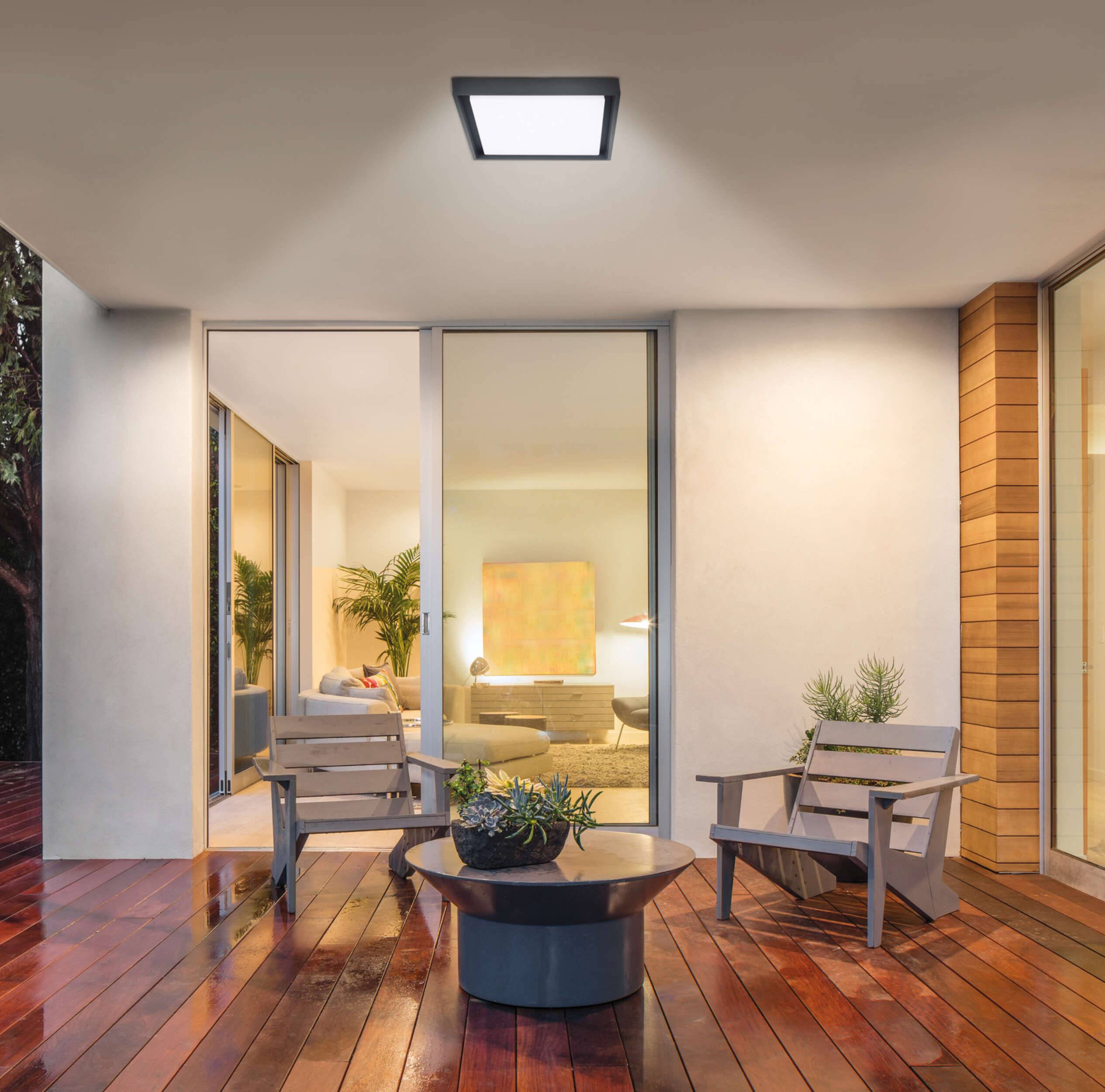 LED Außendeckenleuchte IP54 "MIO" s:34cm