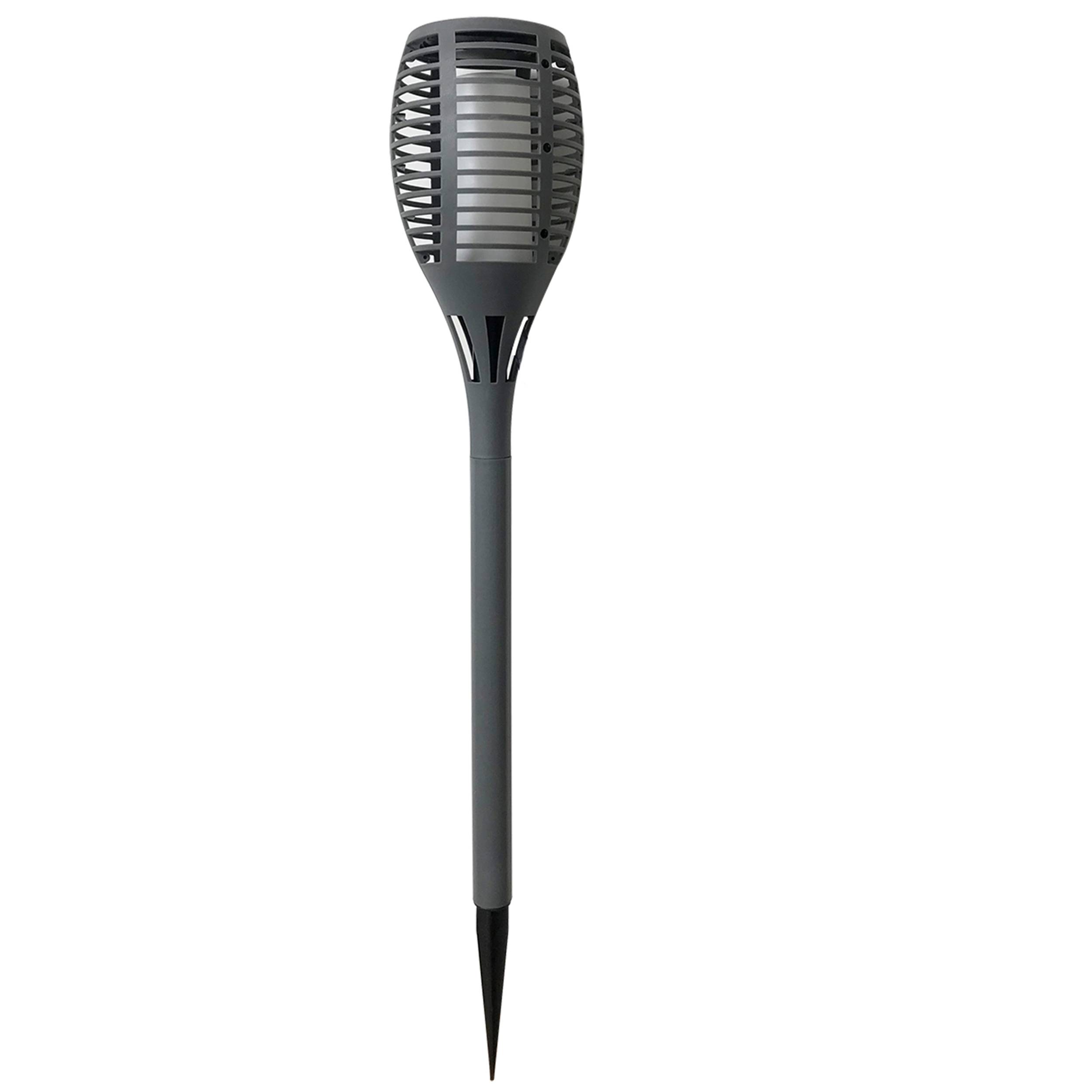 LED Erdspieß "Fackel" h: 78cm grau