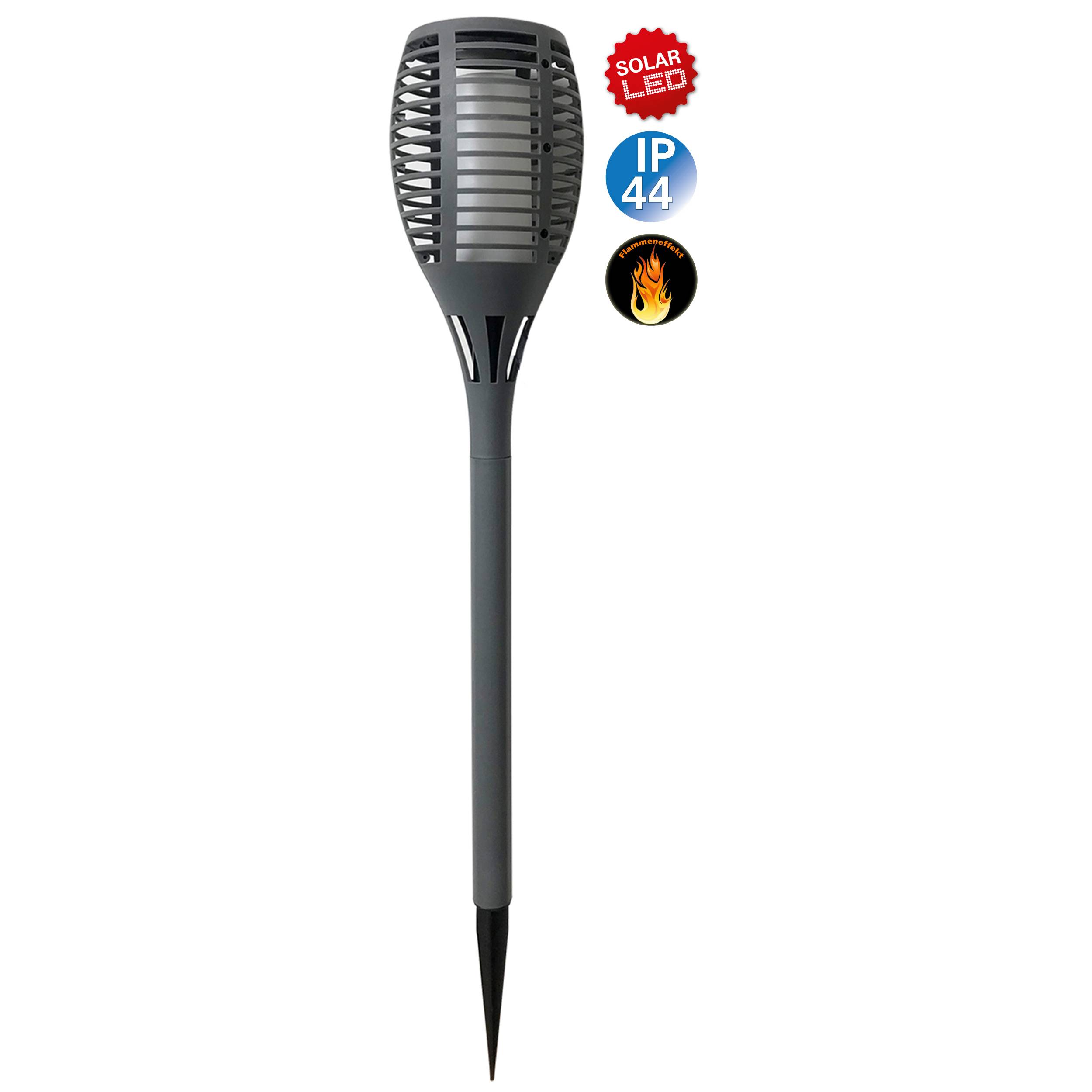 LED Erdspieß "Fackel" h: 78cm grau