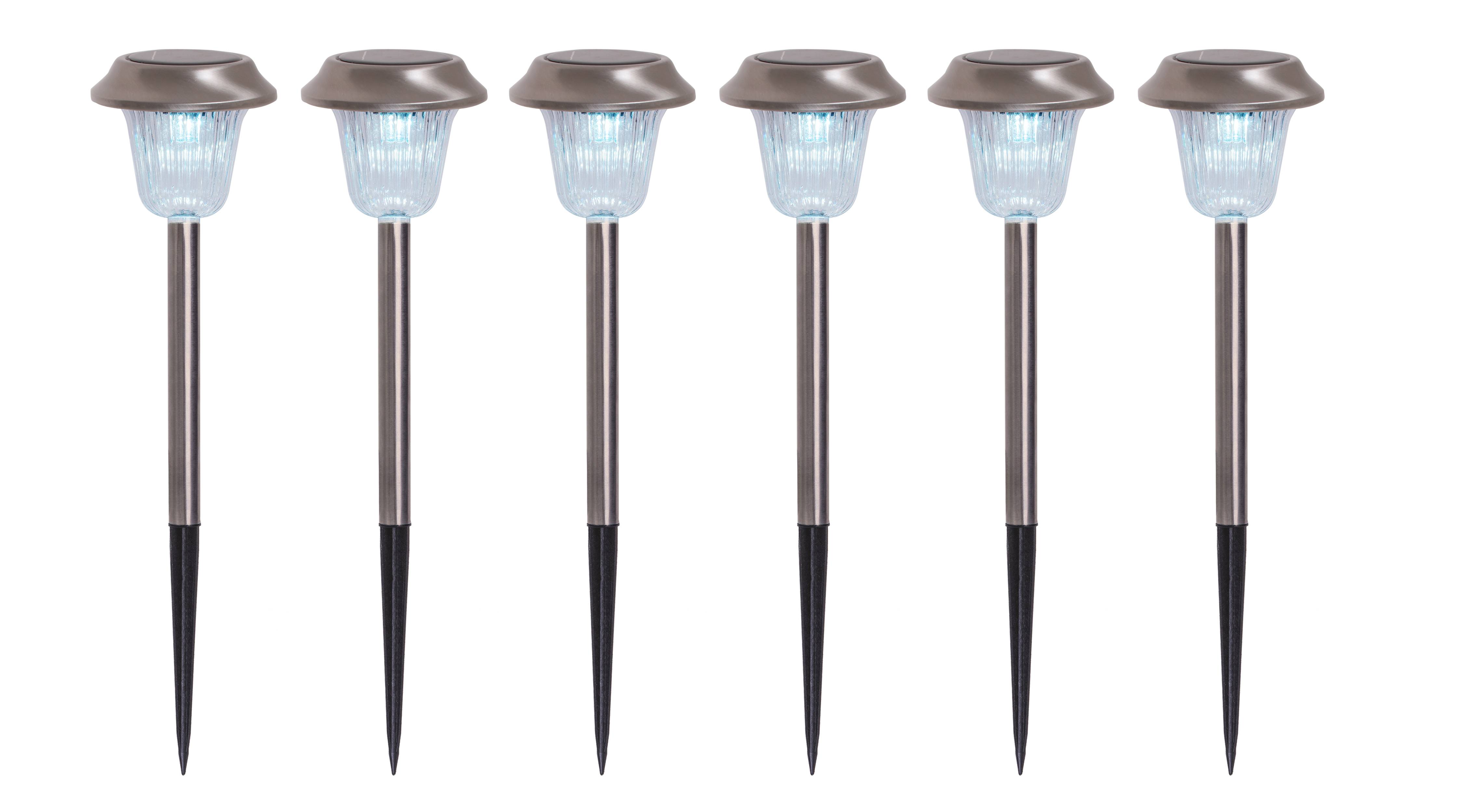 6er Set LED Außenleuchte "GUSTAV" mit Erdspieß