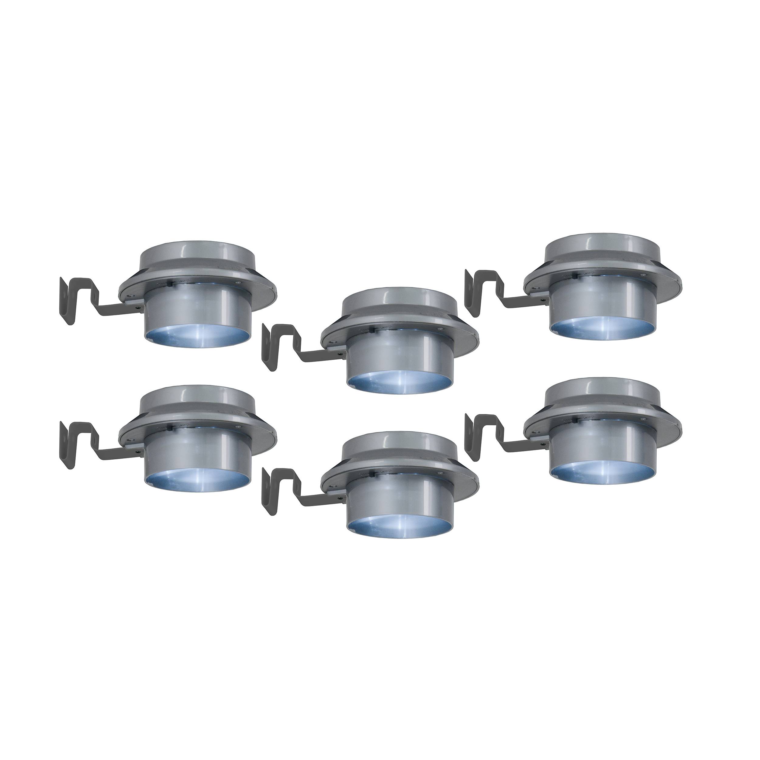 6er-Set LED-Solar-Dachrinnenleuchte "MISTRA"