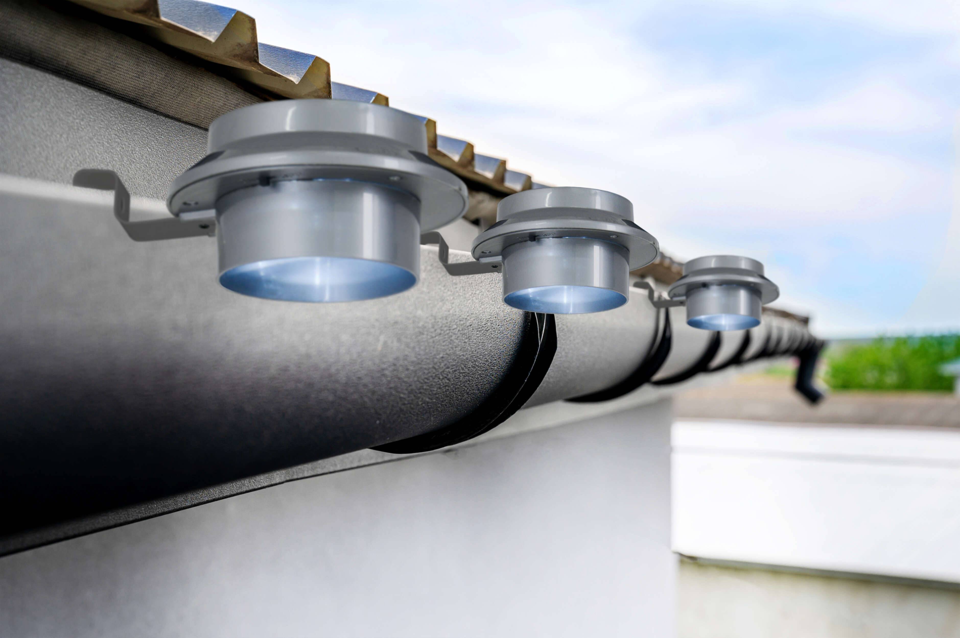 6er-Set LED-Solar-Dachrinnenleuchte "MISTRA"