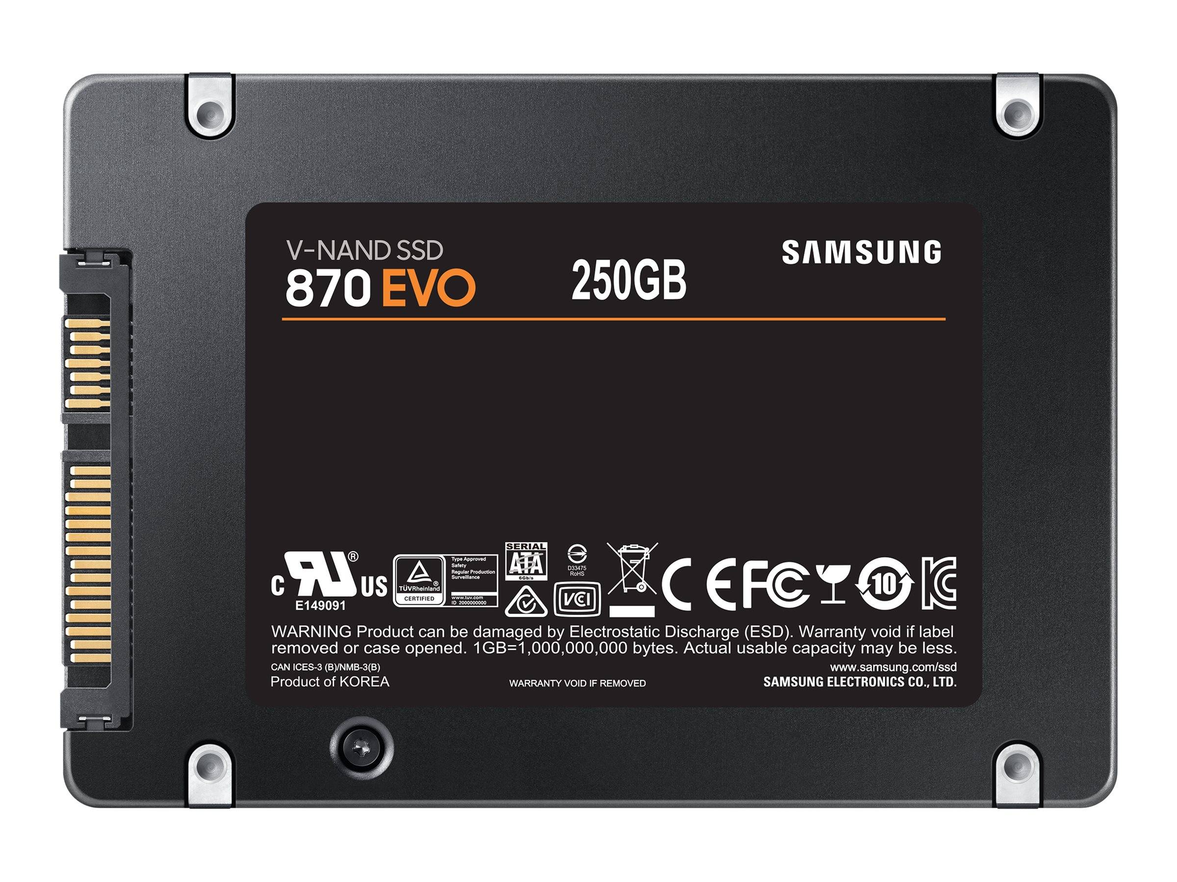Samsung 870 EVO MZ-77E250B - SSD - verschlüsselt - 250 GB - intern - 2.5"" (6.4 cm)