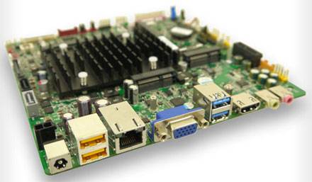 Mitac PD10BI (Intel DN2800MT2) Rev.2 Half-Height (Intel Bay Trail Celeron J1900 4x2.42Ghz CPU, 10-19VDC) [LÜFTERLOS]