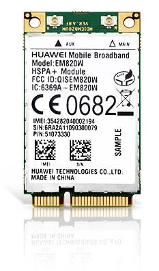 HSPA / UMTS / EDGE Mini-PCIe Modem + GPS (Huawei EM820W)
