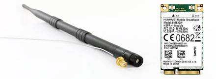 HSPA / UMTS / EDGE Mini-PCIe Modem (Huawei EM820W) -- mit Pigtail/Antenne --