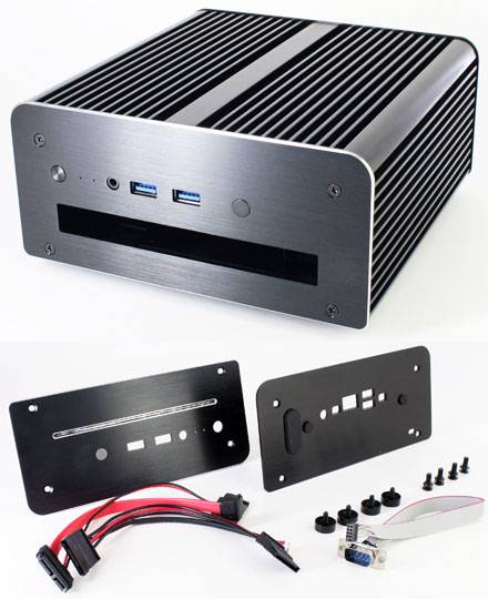 Akasa Max S Gehäuse (für Intel NUC NUC5i5MYBE/NUC5i5MYHE, NUC5i3MYBE/NUC5i3MYHE) [LÜFTERLOS]