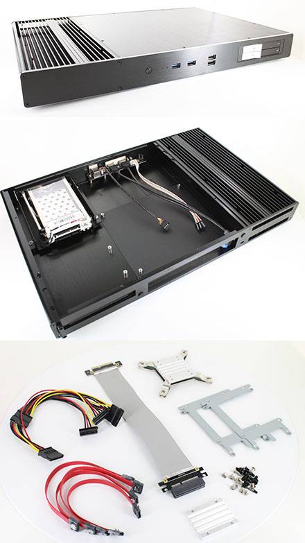 Akasa Galileo TU Thin-ITX 1U Gehäuse (A-ITX24-A1B)