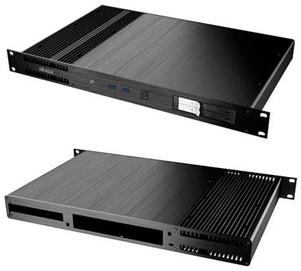 Akasa Galileo TU1 Thin-ITX 1U Rackmount Gehäuse (A-ITX27-A1B)