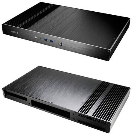 Akasa Galileo TU2 Thin-ITX 1U Gehäuse (A-ITX28-A1B)