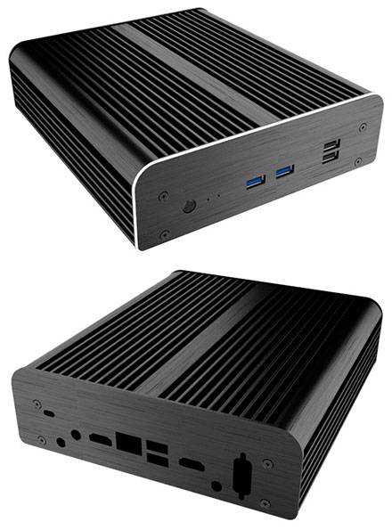 Akasa Newton S7D Gehäuse (für Intel NUC NUC7i5DNBE/NUC7i3DNBE, NUC7i5DNKE/NUC7i3DNKE, NUC7i5DNHE/NUC7i3DNHE) [LÜFTERLOS