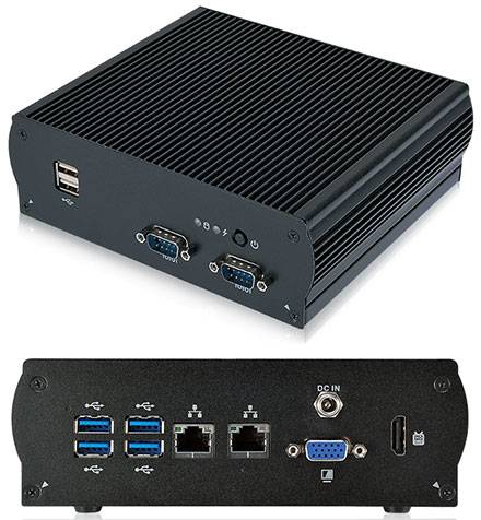 Mitac S300-10AS (Intel Apollo Lake N3350 2x 2.4Ghz, 2x Gigabit LAN, VGA/HDMI, 2x RS232) [LÜFTERLOS]