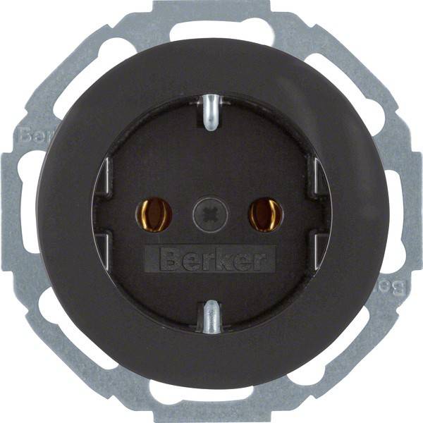 Berker SCHUKO-Steckdose sw/gl 47452045