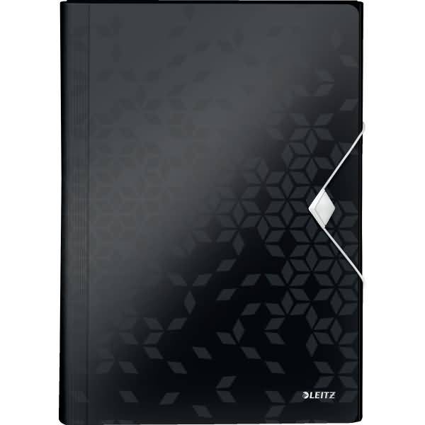 Fächermappe Wow A4 6 Fächer PP schwarz