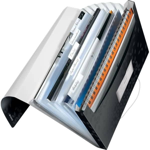 Fächermappe Wow A4 6 Fächer PP schwarz