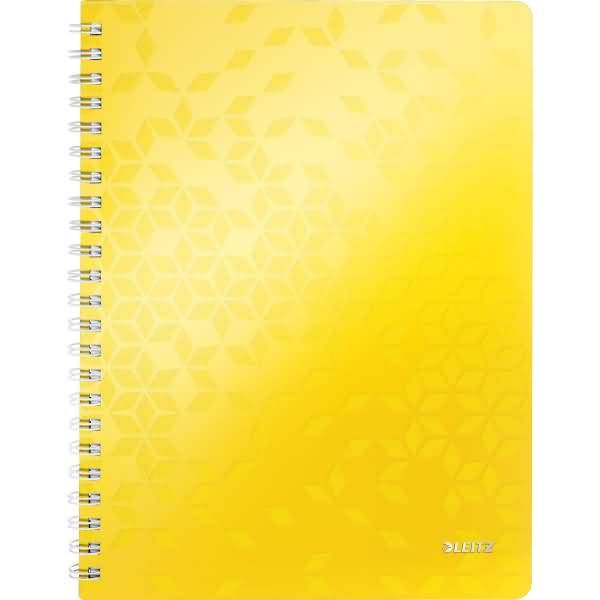 Collegeblock Wow A4 PP liniert holzfrei 80 Blatt gelb