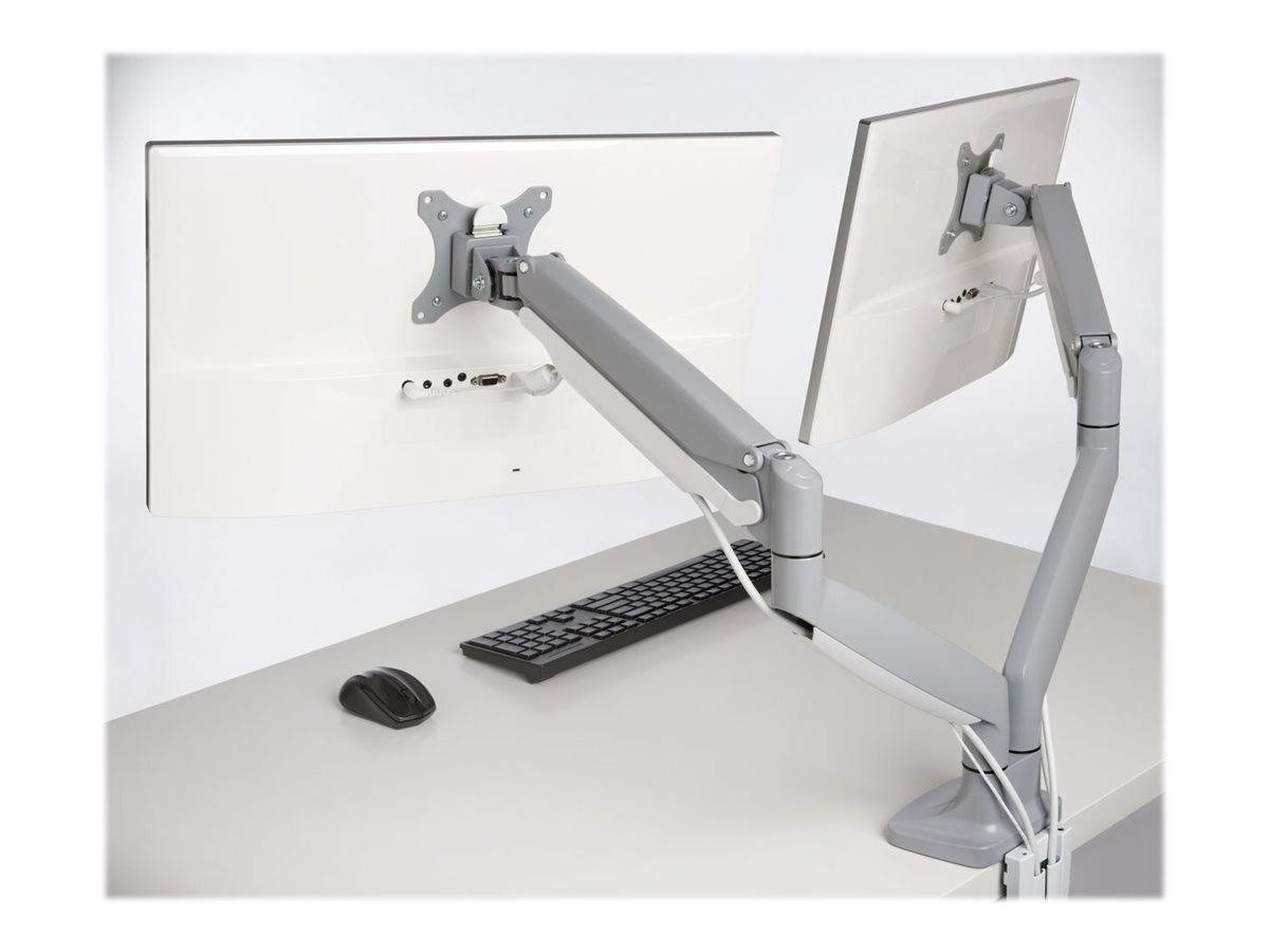 Kensington SmartFit One-Touch Dual Monitor Arm - Befestigungskit - für 2 Monitore (einstellbarer Arm)