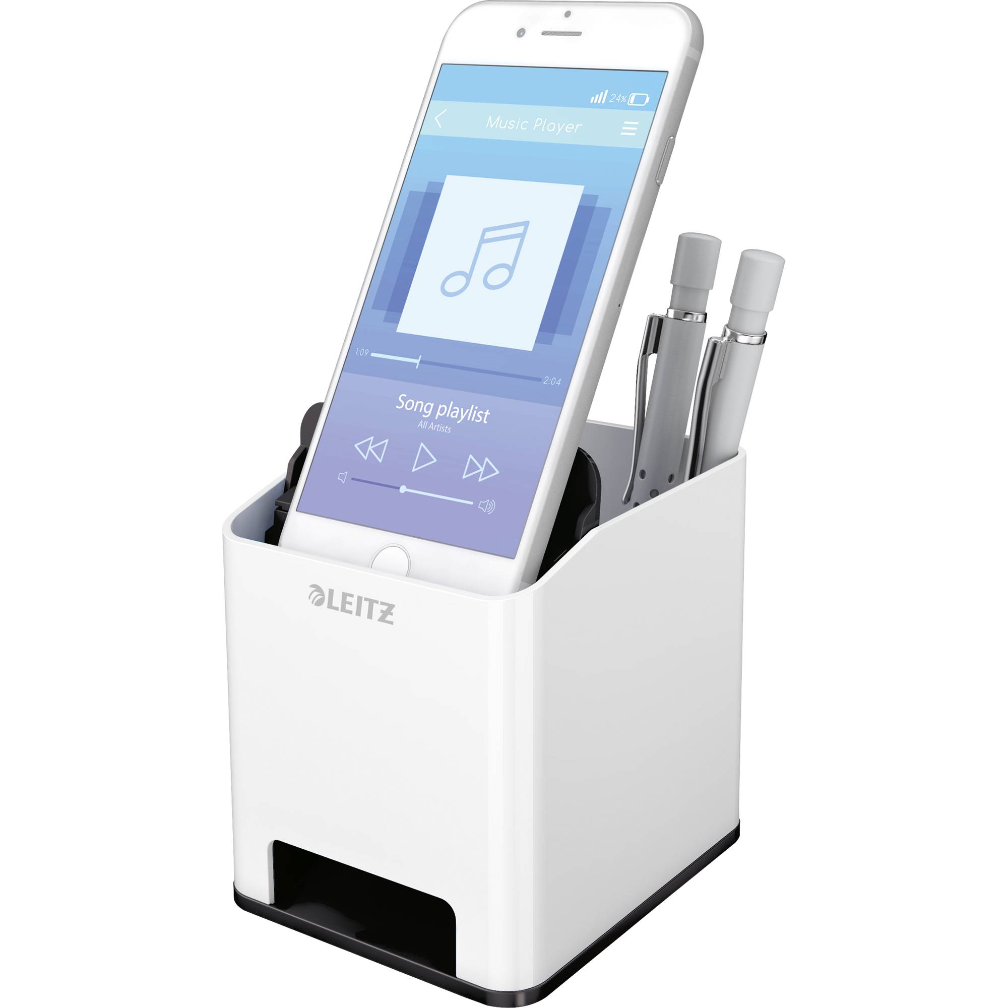 Leitz Stifteköcher WOW 53631095 weiß/schwarz