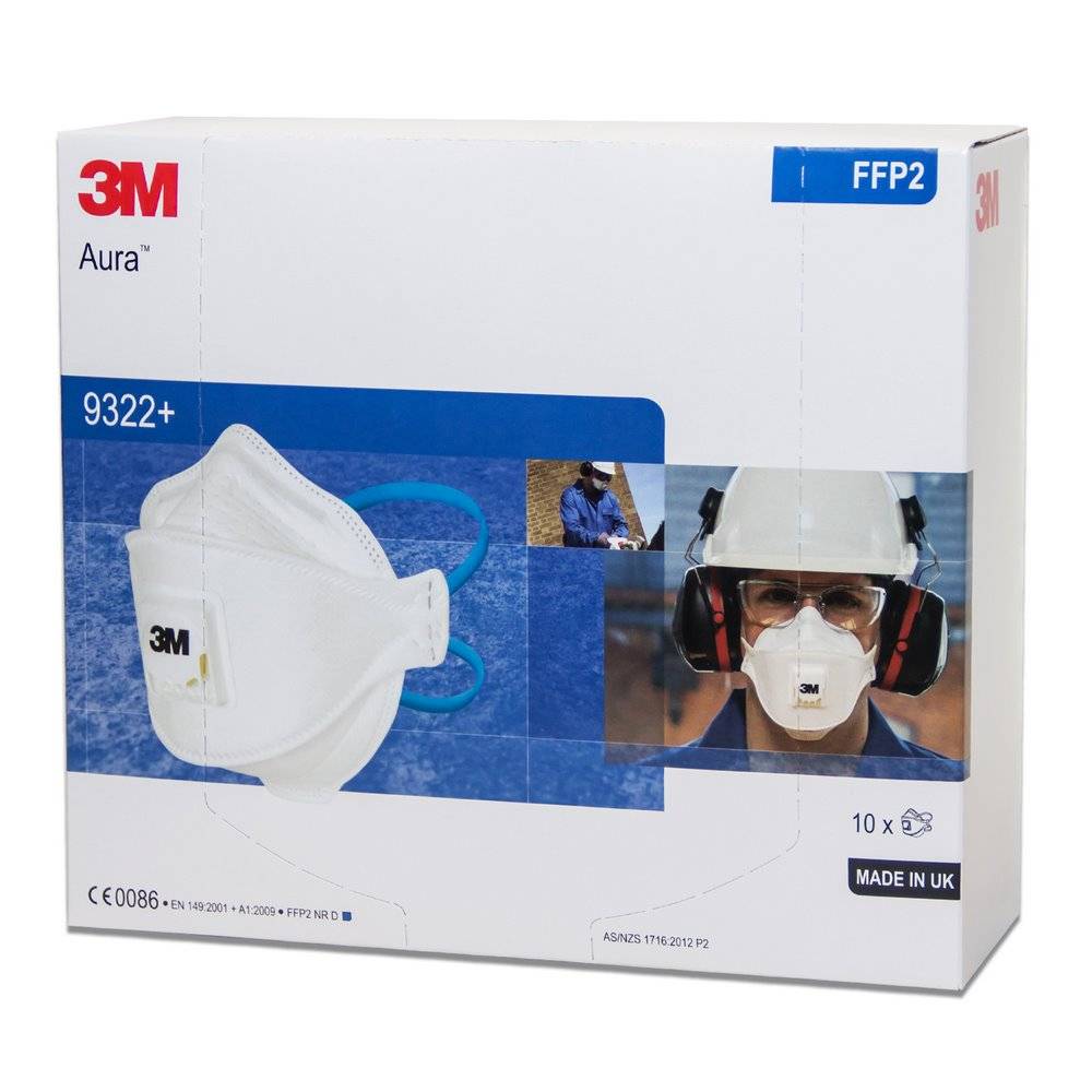3M™ Aura™ 9322+ Atemschutzmaske FF P2 - 10er Packung