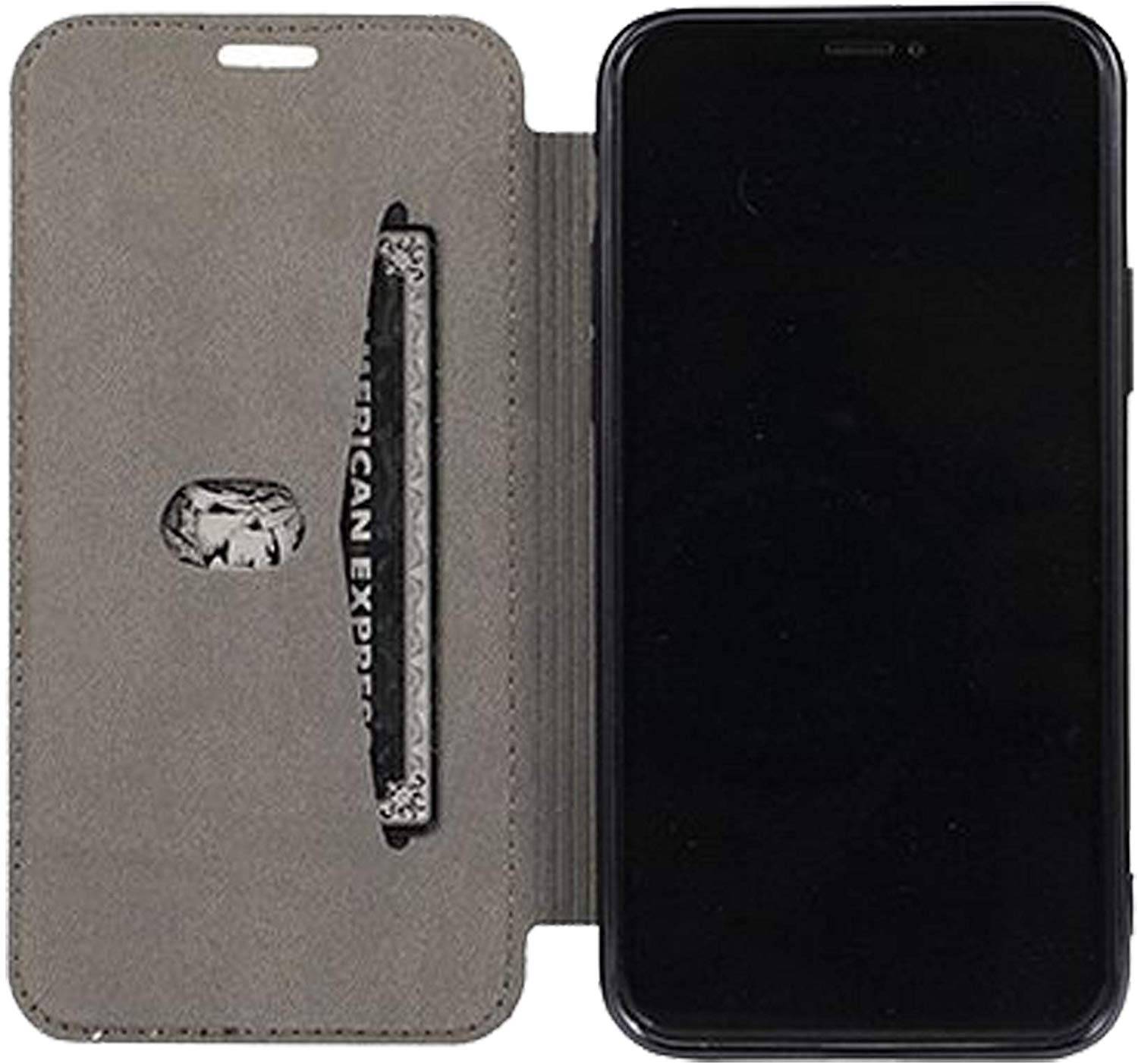 Buch Tasche Cover für Huawei P30 Hülle Etui Brieftasche Schutzhülle Case Schutz Schwarz