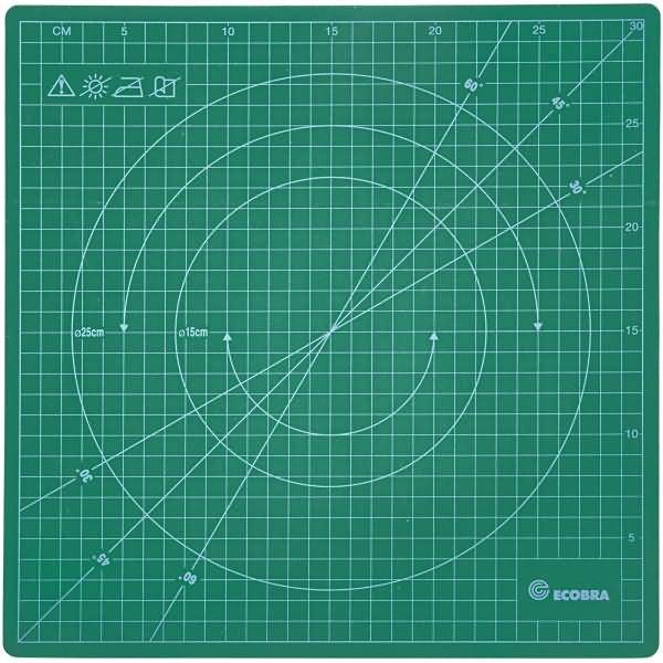 Schneideunterlage rotierend 31,5x31,5cm 6-lagig grün