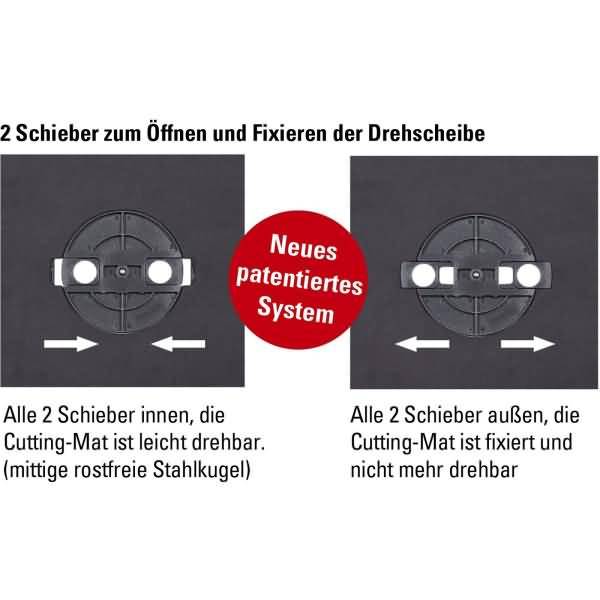 Schneideunterlage rotierend 31,5x31,5cm 6-lagig grün