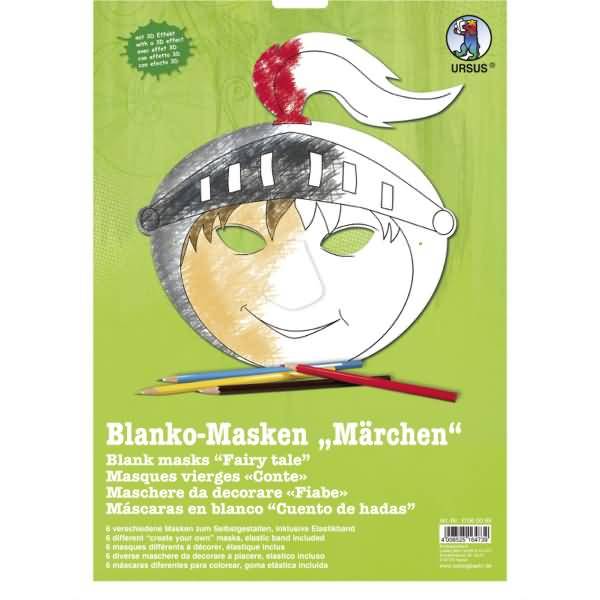 Masken blanko VE=6 Stück Märchen