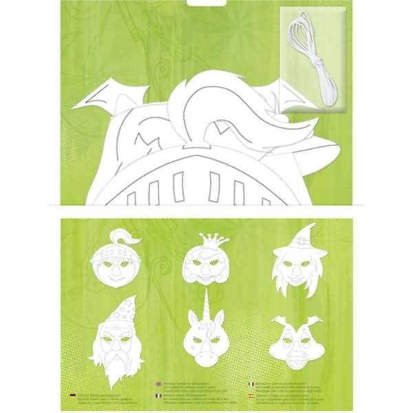 Masken blanko VE=6 Stück Märchen