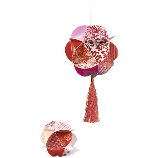Paper Globes VE=6 Stück Ruby