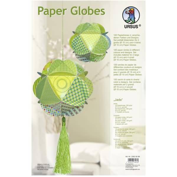 Paper Globes VE=6 Stück Jade