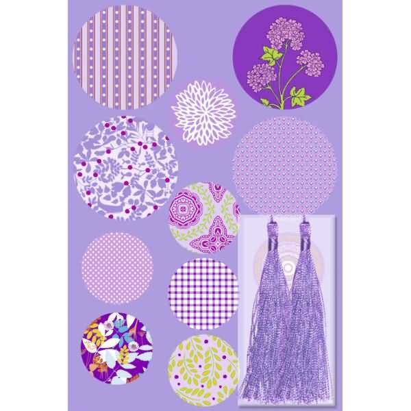 Paper Globes VE=6 Stück Amethyst