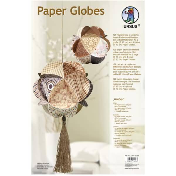 Paper Globes VE=6 Stück Amber