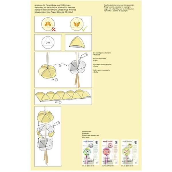 Paper Globes VE=6 Stück Pretty Butterflies