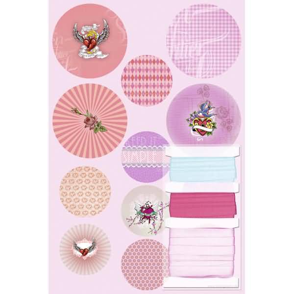 Paper Globes VE=6 Stück Crazy Hearts