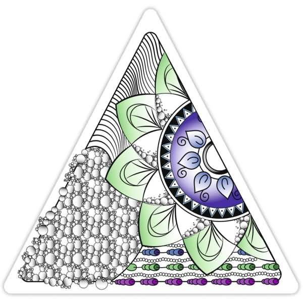 Künstler-Aquarellkarton Zentangle Kacheln blanko Dreieck VE=25 Stück weiß