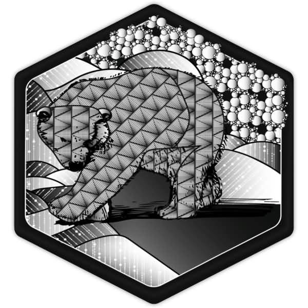 Künstler-Aquarellkarton Zentangle Kacheln blanko Sechseck VE=25 Stück schwarz