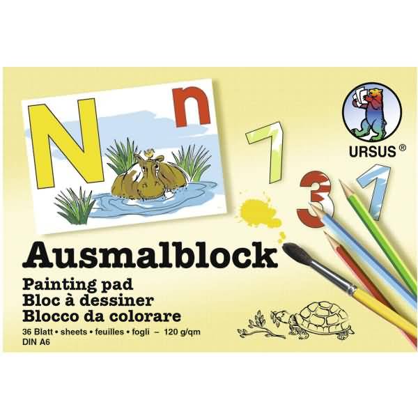 Ausmalblock A6 36 Blatt sortierte Motive
