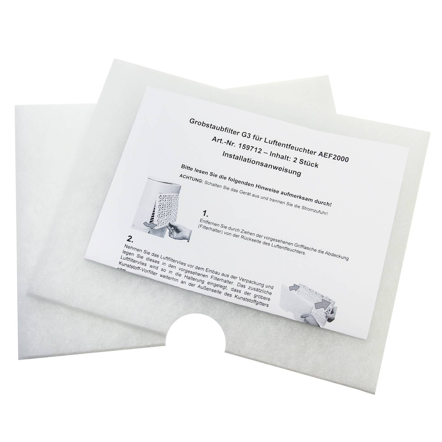 Grobstaubfilter G3 für Luftentfeuchter AEF2000 - 2er Pack
