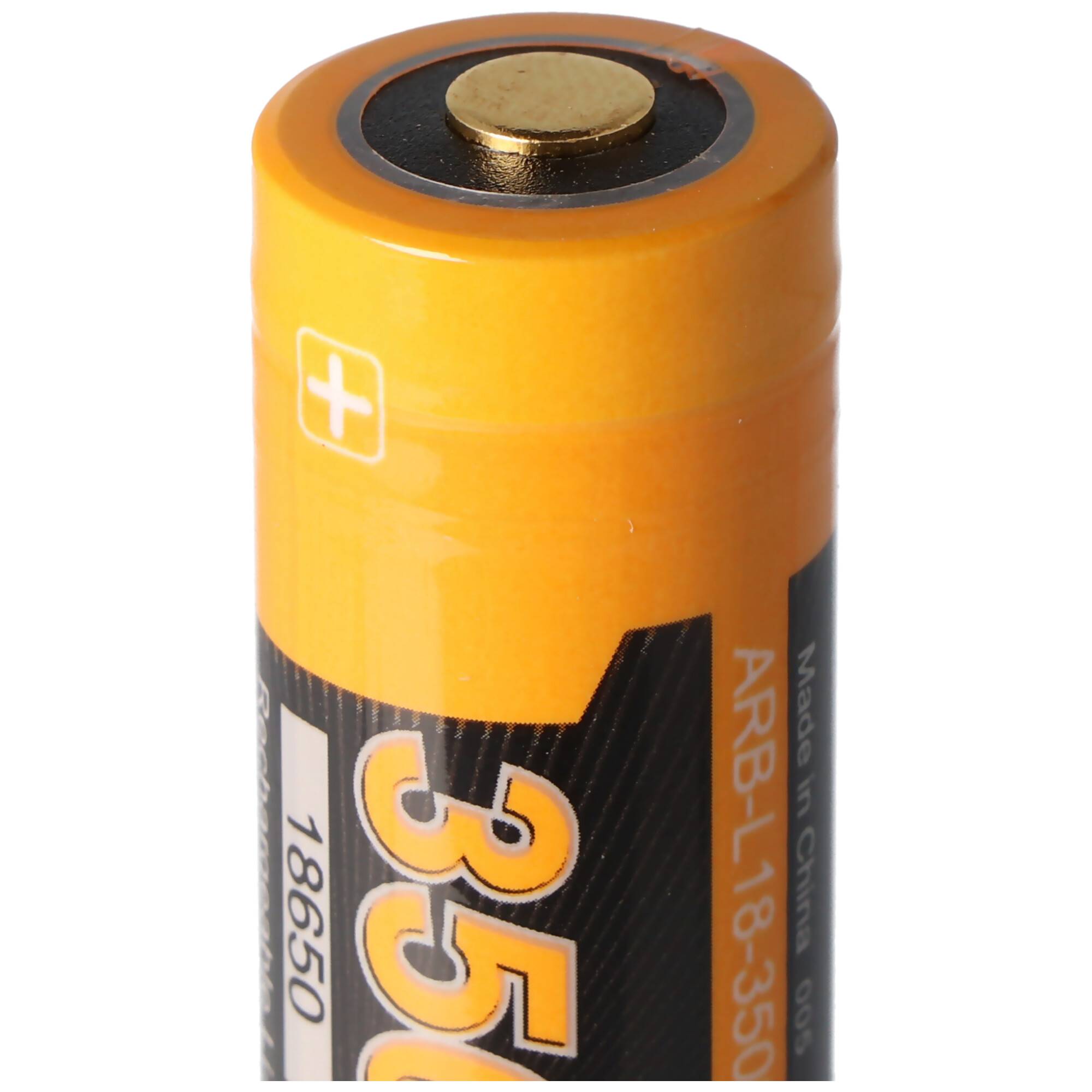 Panasonic 18650 Li-Ion Akku mit 3500mAh und 3facher Schutzschaltung, 68.66x18,4mm