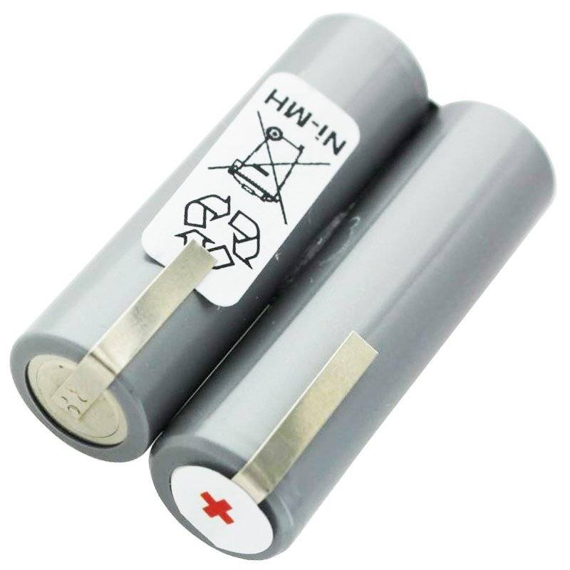 Akku passend für Haarschneider 2,4 Volt NiMH Mignon AA typ. 2200mAh, 49x15x28mm