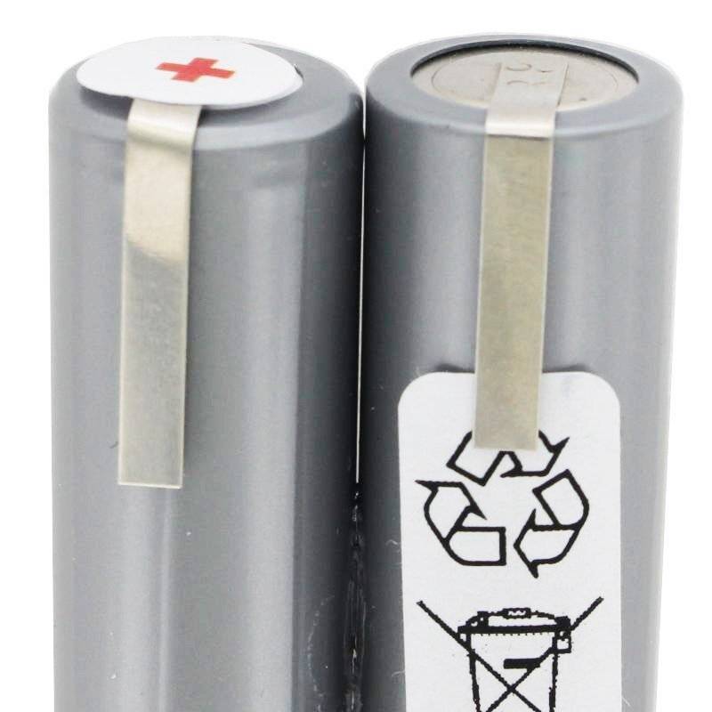 Akku passend für Haarschneider 2,4 Volt NiMH Mignon AA typ. 2200mAh, 49x15x28mm