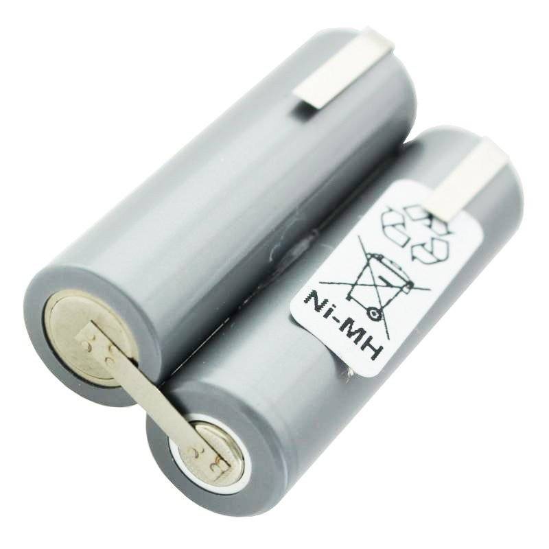Akku passend für Haarschneider 2,4 Volt NiMH Mignon AA typ. 2200mAh, 49x15x28mm