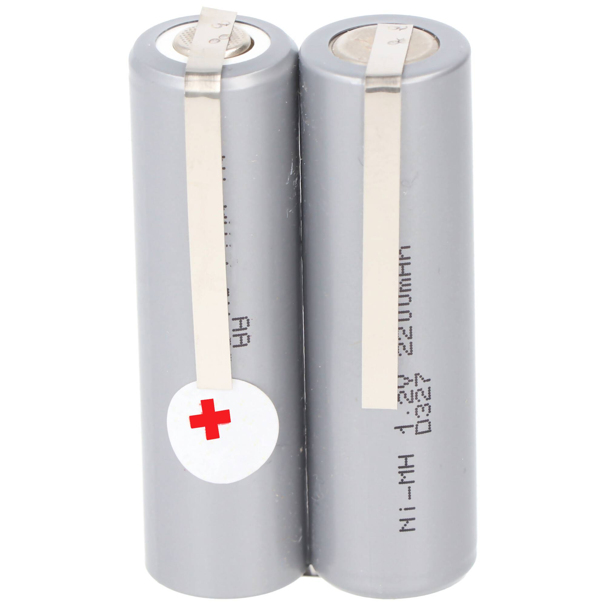 Akku passend für Haarschneider 2,4 Volt NiMH Mignon AA typ. 2200mAh, 49x15x28mm